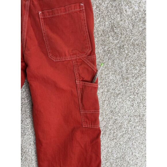 BDG Urban Outfitters Orange/red High Waist Loose Carpenter Jeans Size 25 - Picture 8 of 9